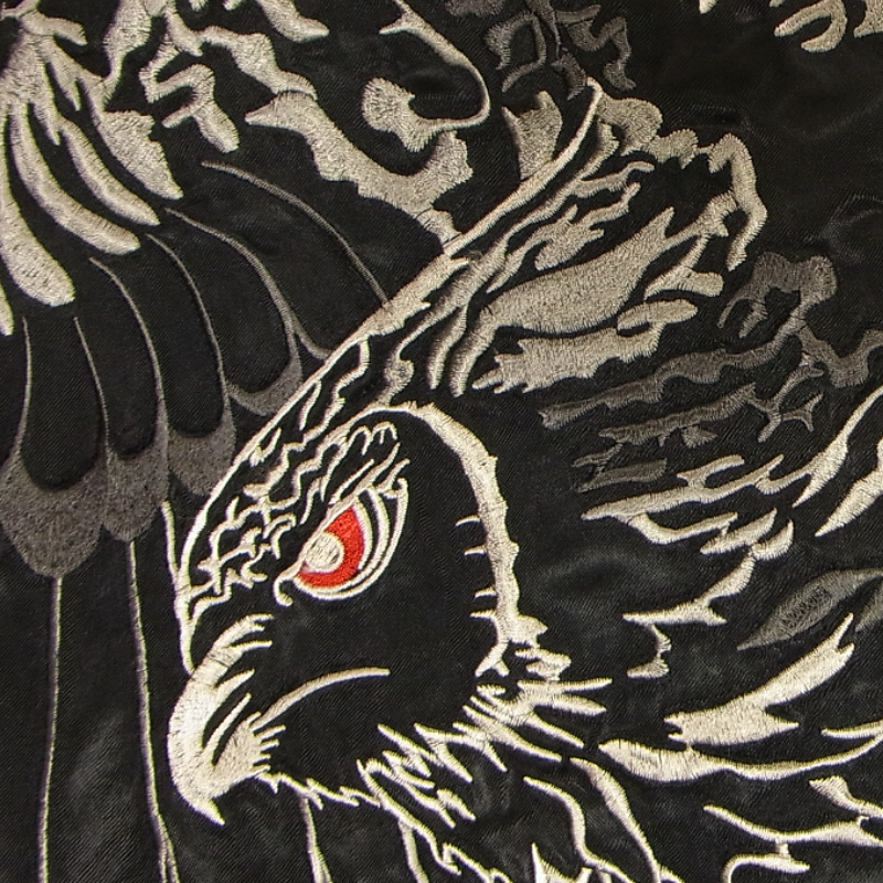 リバーシブル　珍しいフクロウの刺繍　2、3回使用　定価税込6万円弱