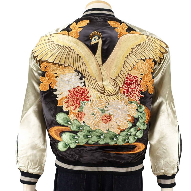 TZSJ-001 火の鳥と菊花刺繍スカジャン - スカジャンのショッピング